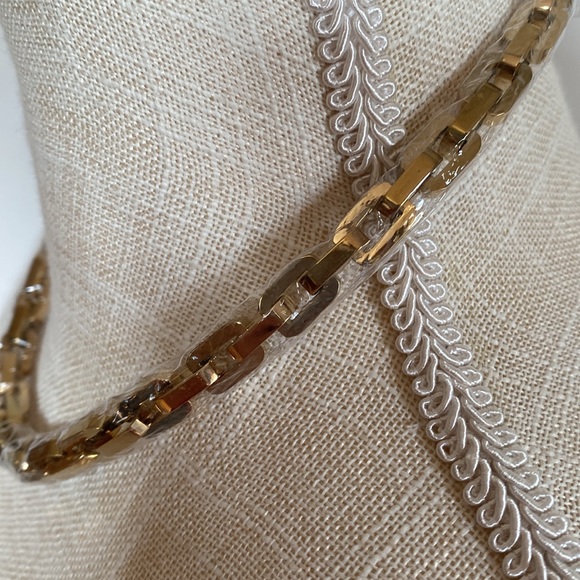 Eddie Borgo 17” Rectangular Gold Tone Chain Necklace NWT - Picture 3 of 16